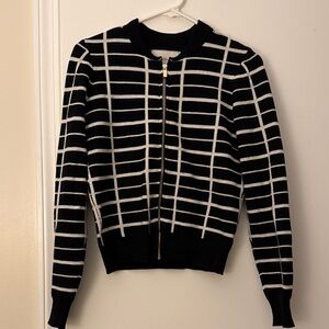 Black and White Sweater Jacket